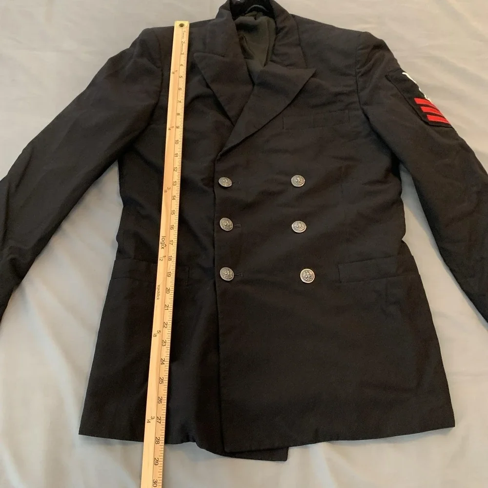 Vintage South Jersey Clothing Co Suit Jacket Mens Small Black Navy Dress Uniform
